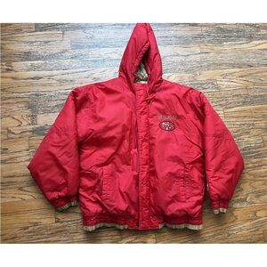 Vintage San Francisco 49ers Logo 7 Athletic Rain Jacket Sz M Medium NFL Game day